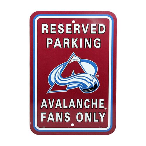 Colorado Avalanche 12” x 18” Reserved Parking Sign   Burgundy