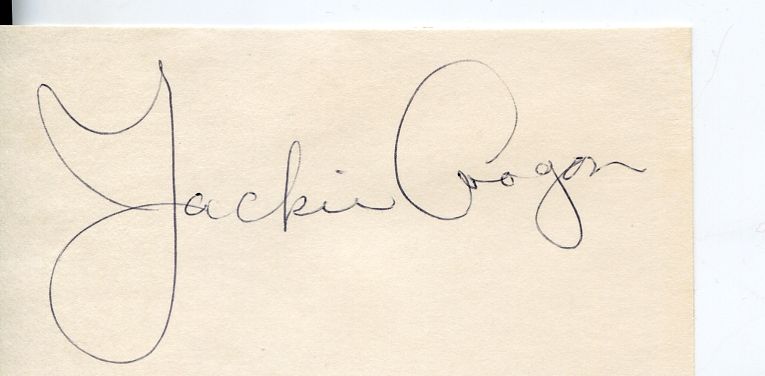 JACKIE COOGAN 20s Child Star ADDAMS FAMILY Star Autograph