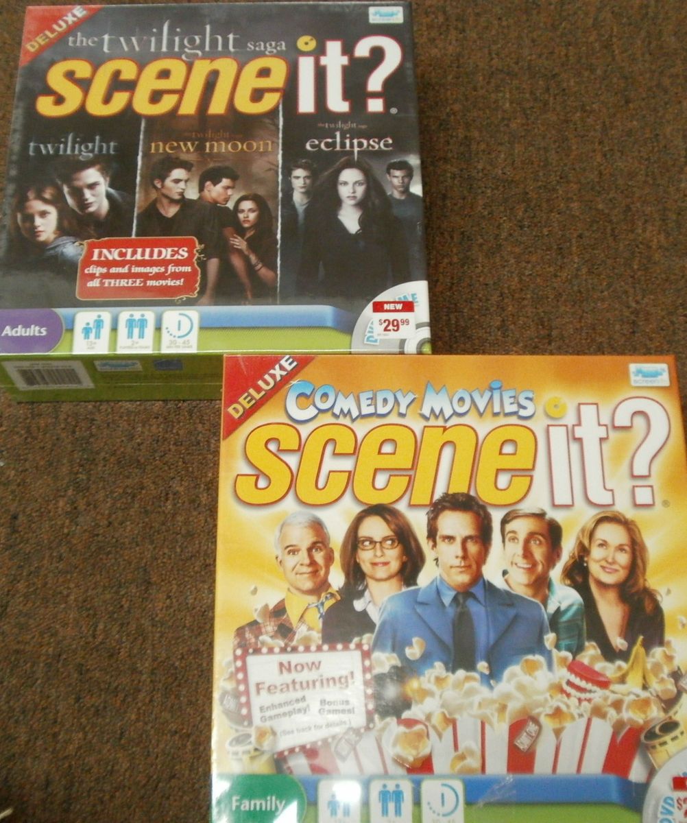 TWILIGHT SAGE SCENE IT? / COMEDY MOVIES SCENE IT? DVD GAMES (LOT OF 2