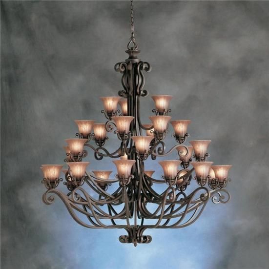 Kichler Cottage Grove Tuscan 27 Light Chandelier 1858CZ