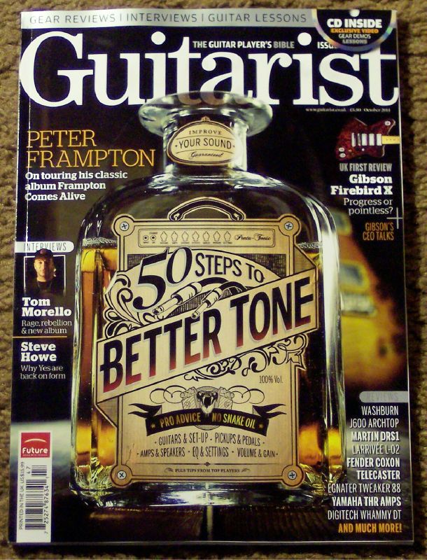 UK GUITARIST 50 Steps To BETTER TONE + CD October 2011 PETER FRAMPTON