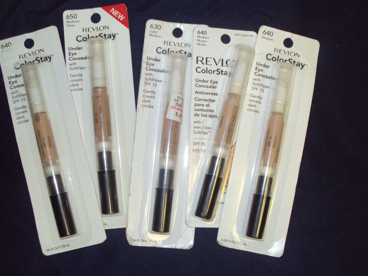 Revlon ColorStay Under Eye Concealer Assorted Shades lot of 5