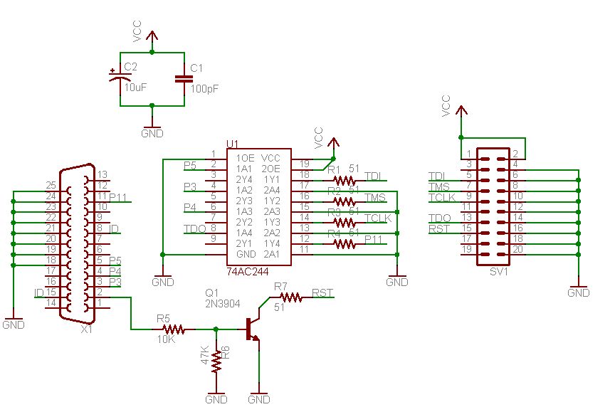 Arm Parallel Wiggler JTAG Programmer Debugger Emulator 