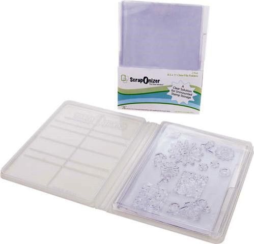 ScrapOnizer   The Clear Solution   8.5 x 11 Clear File Folders   2