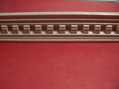 Dollhouse Resin Classic Dentil Crown Moulding M23