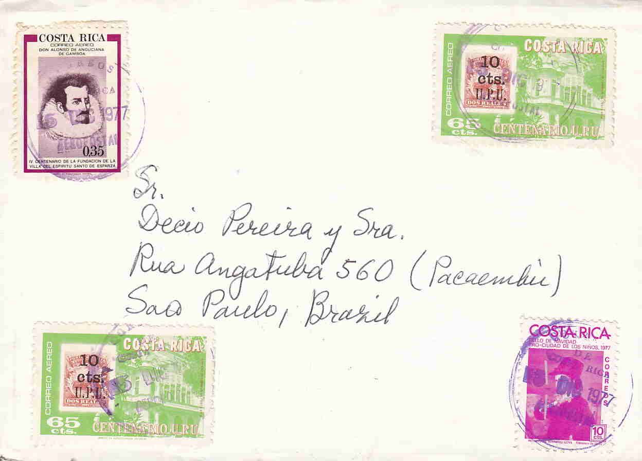 costa rica to brazil stamps on stamps aac6632