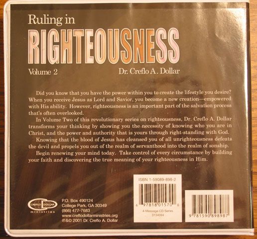 Ruling in Righteousness Volume 2 Creflo A Dollar 7 CD
