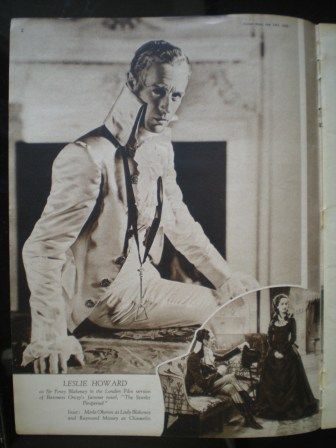 Conrad Veidt Leslie Howard in Picture Show 1935 UK Mag