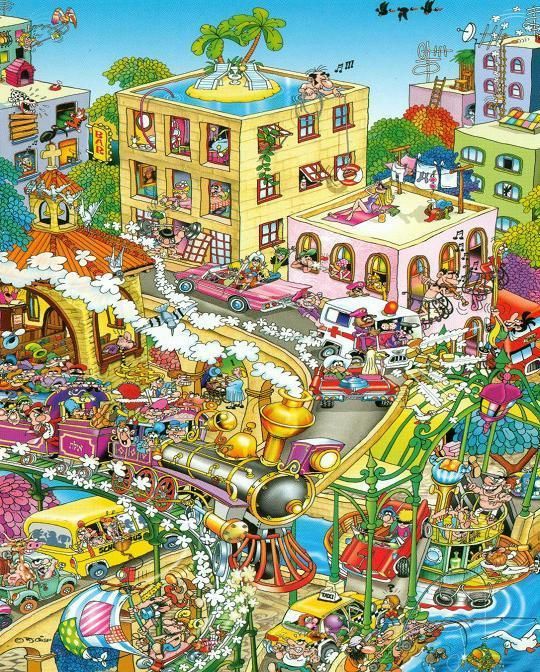 Heaven on Earth Art RJ Crisp 750 Piece Jigsaw Puzzle Ceaco Comic