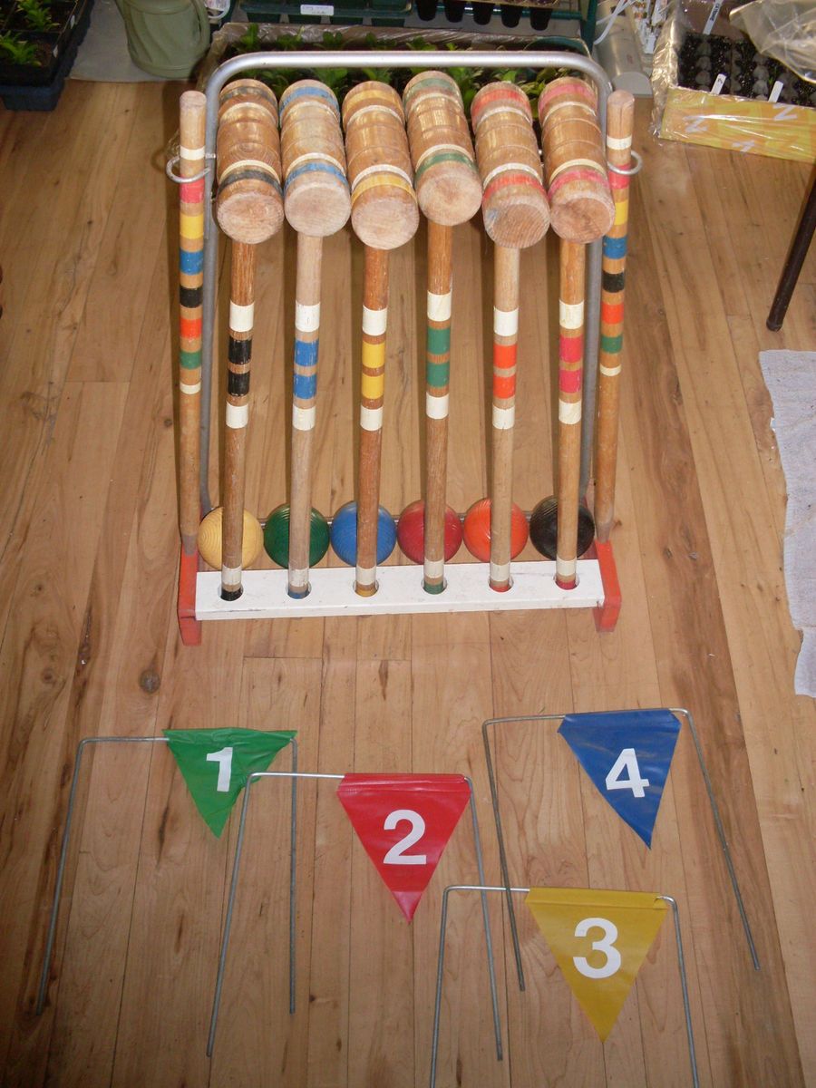  Vintage 1960s Croquet Set