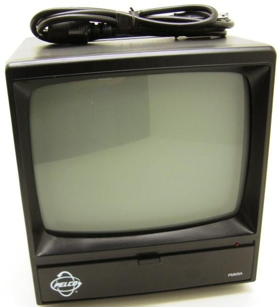 Pelco PMM9A B w CRT Monitor 9 inch High Resolution EIA Ccir 90 230VAC