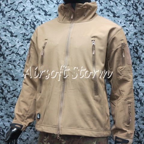  Stealth Hoodie Shark Skin Soft Waterproof Jacket Coyote Brown