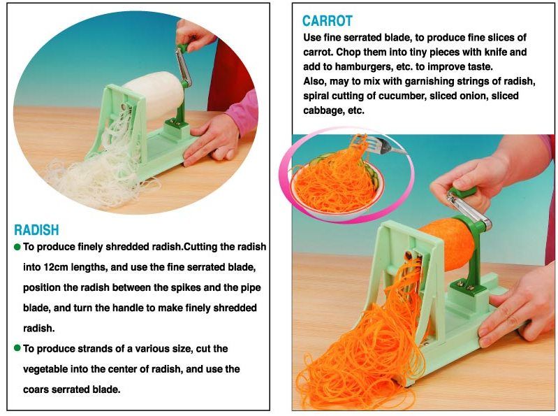 Turning Vegetable Slicer Noodle Slice String CSD2IN1