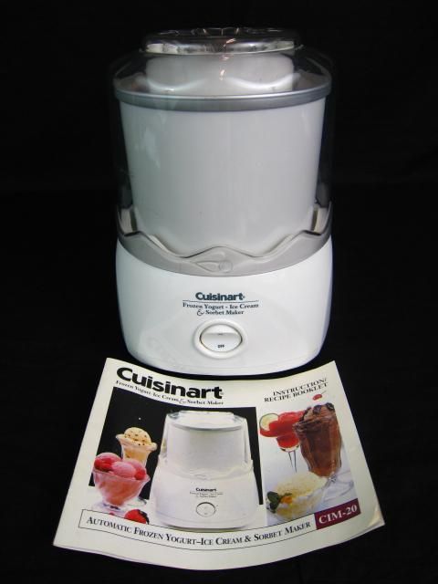 Cuisinart CIM 20 Home Kitchen Ice Cream Frozen Yogurt Maker Machine