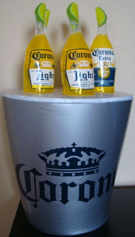 Corona Beer Inflatable Blow Up Bottles in Bucket 20