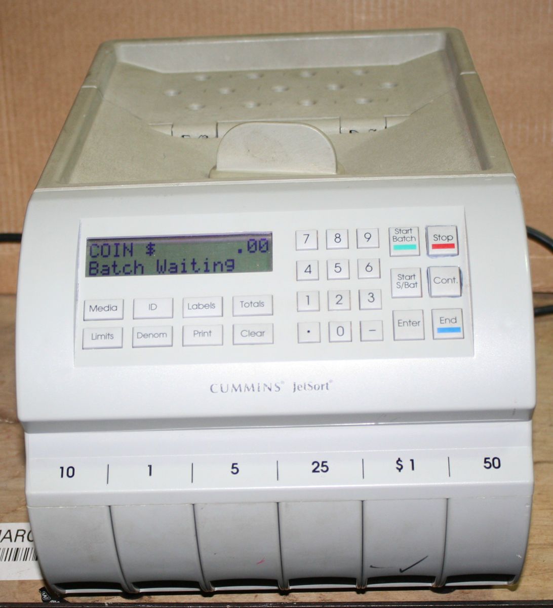  Cummins Jetsort 1606 Coin Counter Sorter