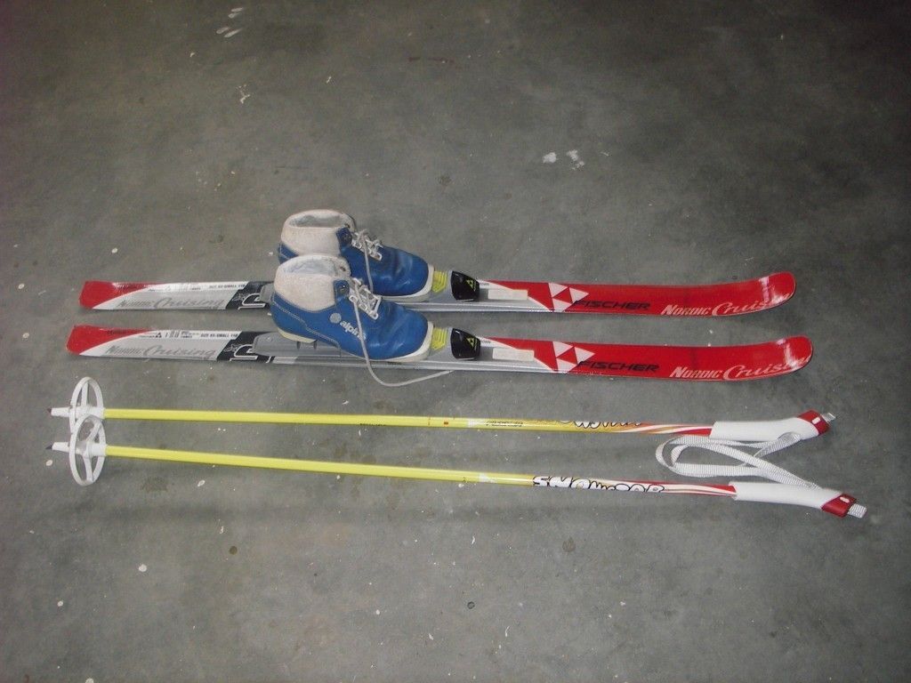 kids cross country ski set Fischer 110 cm Skis Fischer Bindings Boots