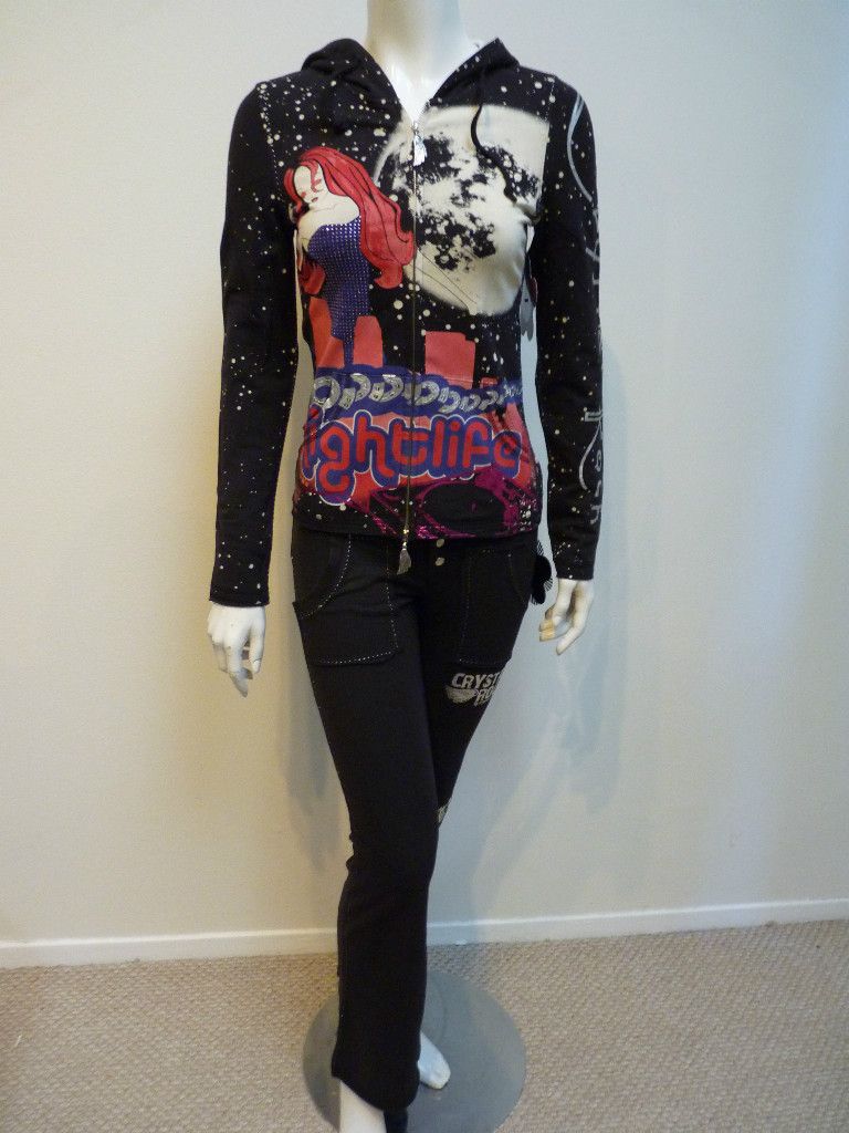 Crystal Rock Jog Set Christian Audigier Nightlife XS