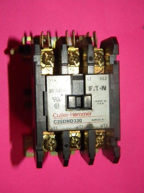 Cutler Hammer C25DND330 Contactor 30 Amp 3 Pole
