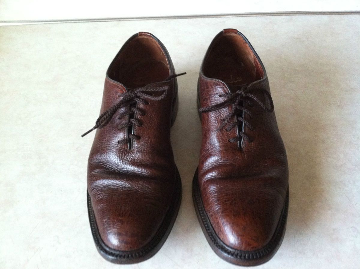 Mens Dacks RARE Vintage Brown Antelope Whole Cut Oxfords Canada Made