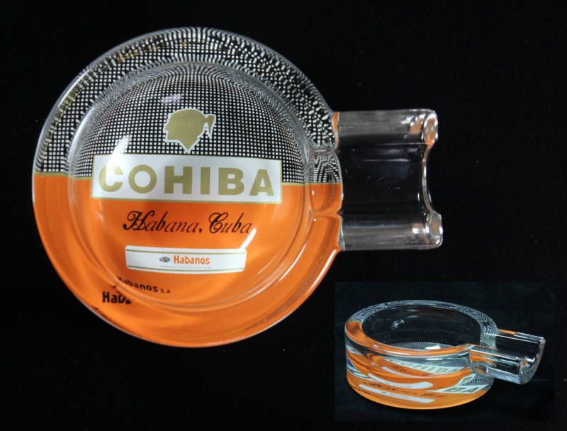 Smoking Cigar Tobacco COHIBA Glass Crystal Ashtray