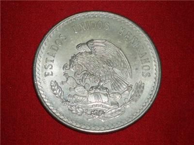 1948 Cuauhtemoc 90% Silver Aztec Ruler Cinco Pesos Mexico city Mint #