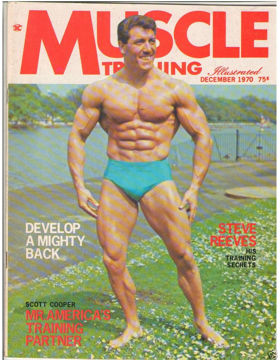 Muscle Training Dan Lurie Bodybuilding Mag Steve Reeves Arnold Poster