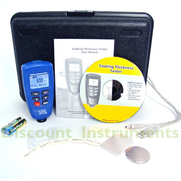 DT 156 Paint Coating Thickness Gauge Meter F NF USB Multi Calibration