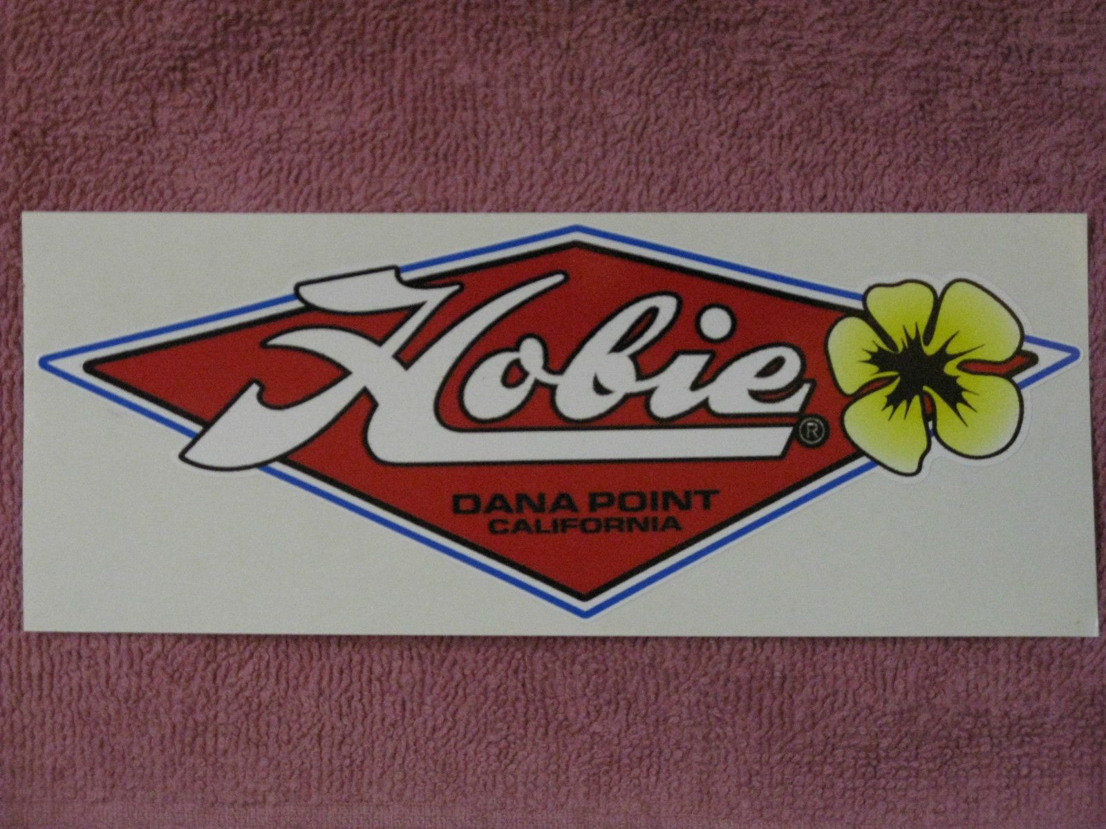  Hibiscus Flower Hobie Surfboard 6 Dana Point CA Sticker Decal