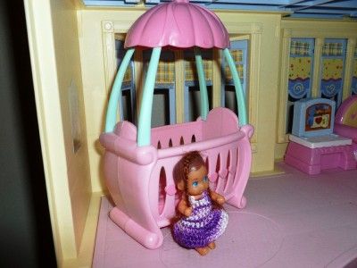 barbie krissy baby doll sz dollhouse furniture crib baby doll