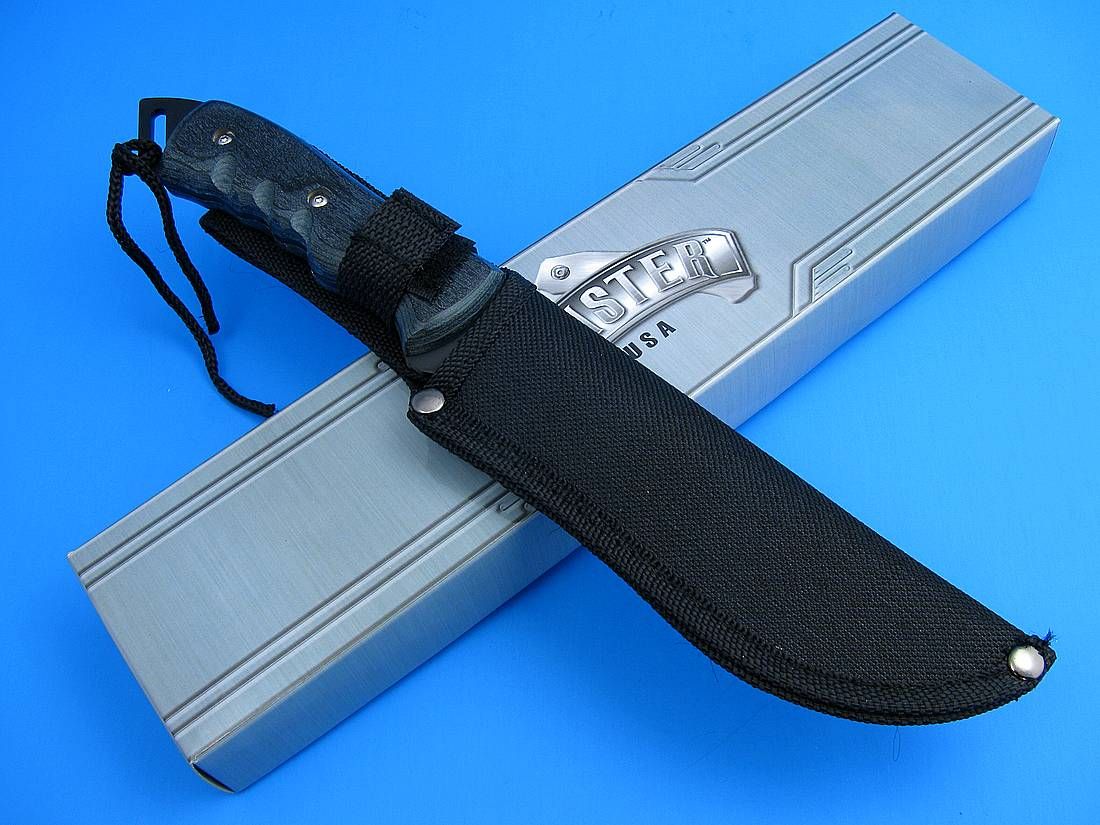 Master Cutlery Full Tang Black Fixed Blade Hunting Survival Bush Knife