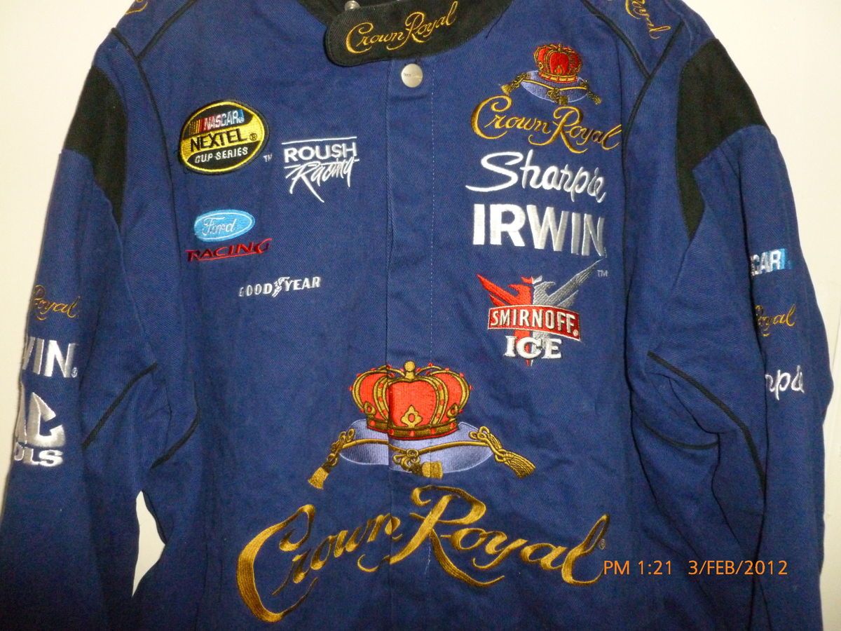 TEAM CALIBER CROWN ROYAL NASCAR NEXTEL ROUSH RACING SHARPIE JACKET