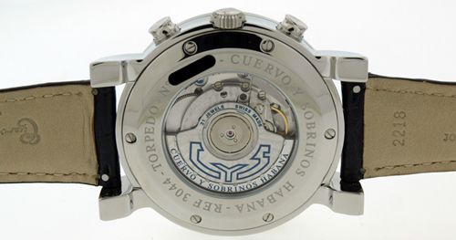 Cuervo Y Sobrinos Torpedo Pulsometro Chronograph Watch w Humidor MSRP