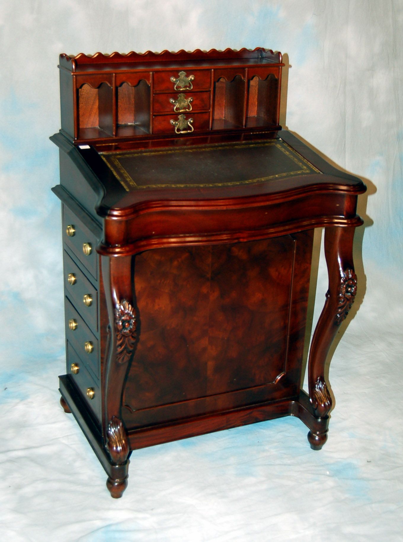 burl mahogany davenport desk enhance your office area with this