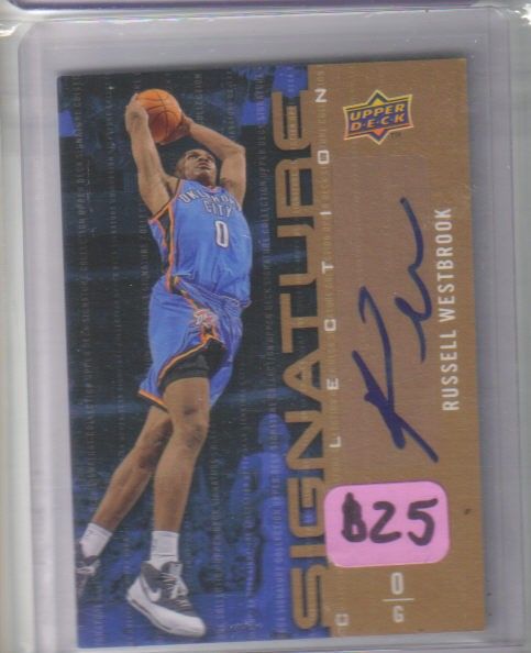 09 10 ud signature colletion russell westbrook auto