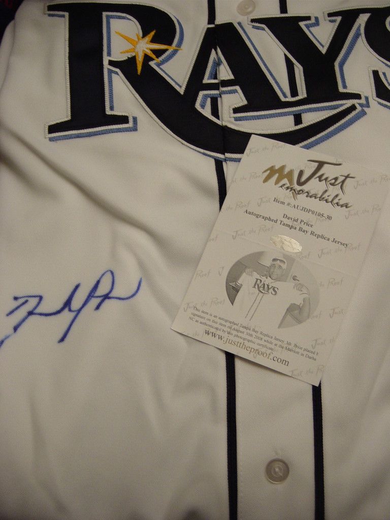 David Price Autographed Rays Signed Jersey with COA