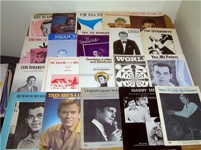 Great Lot of 100 60s vocalists Hits Stars Sheet Music