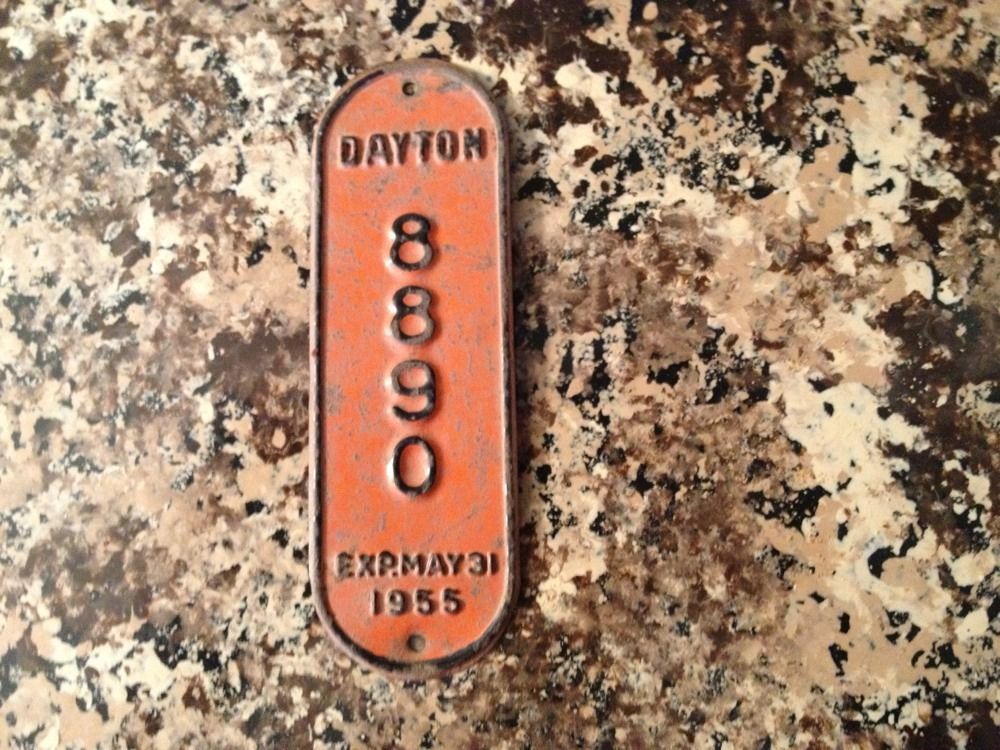 Dayton Bicycle License Plate