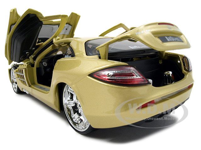  18 scale diecast car model of mercedes mclaren slr gold all stars die