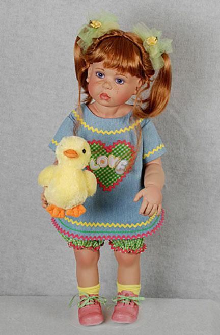 made in usa dani is a 28 inch standing toddler with ginger colored