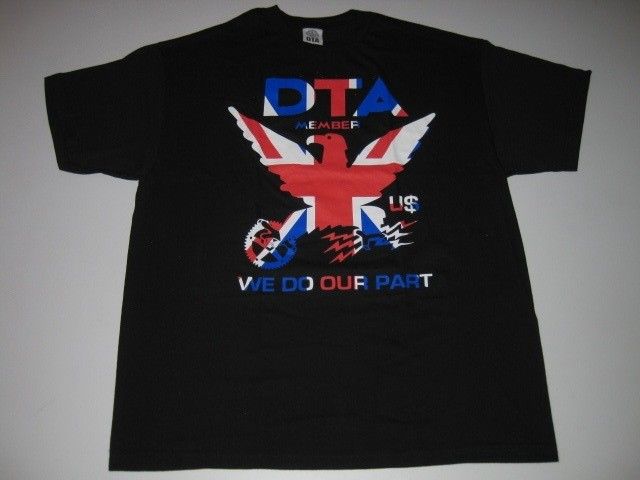 DTA NRA Worldwide UK Black Rogue Status Shirt Tee SS Gun Show Famous