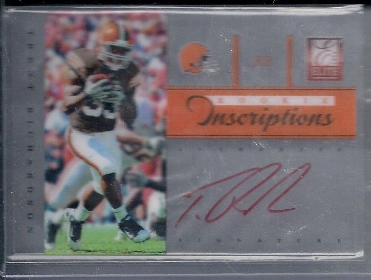 2012 PANINI ELITE INSCRIPTIONS TRENT RICHARDSON RED INK AUTOGRAPH ON