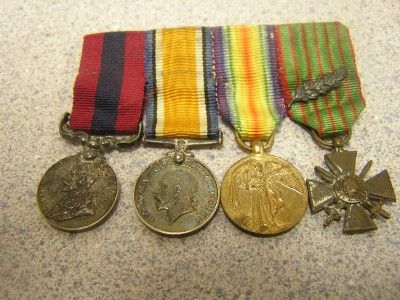 wwi trio dress medals with croix de guerre