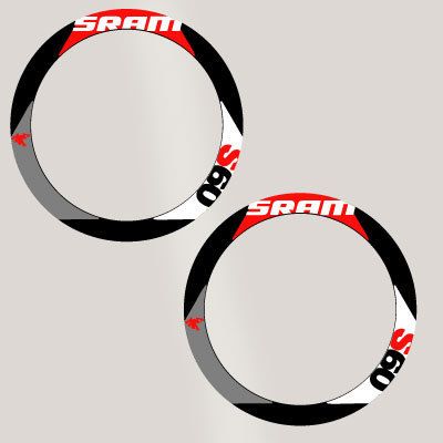 SRAM S60 Rim Carbon Bike Wheel Decal Sticker Kit