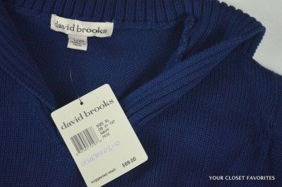 New David Brooks Womens Dark Blue Knit Sweater Size XL 3 4 Sleeves