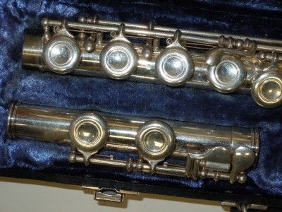  Emerson Silver Plated Flute E.L.DeFORD Fine Flutes Elkhardt IND W/Case