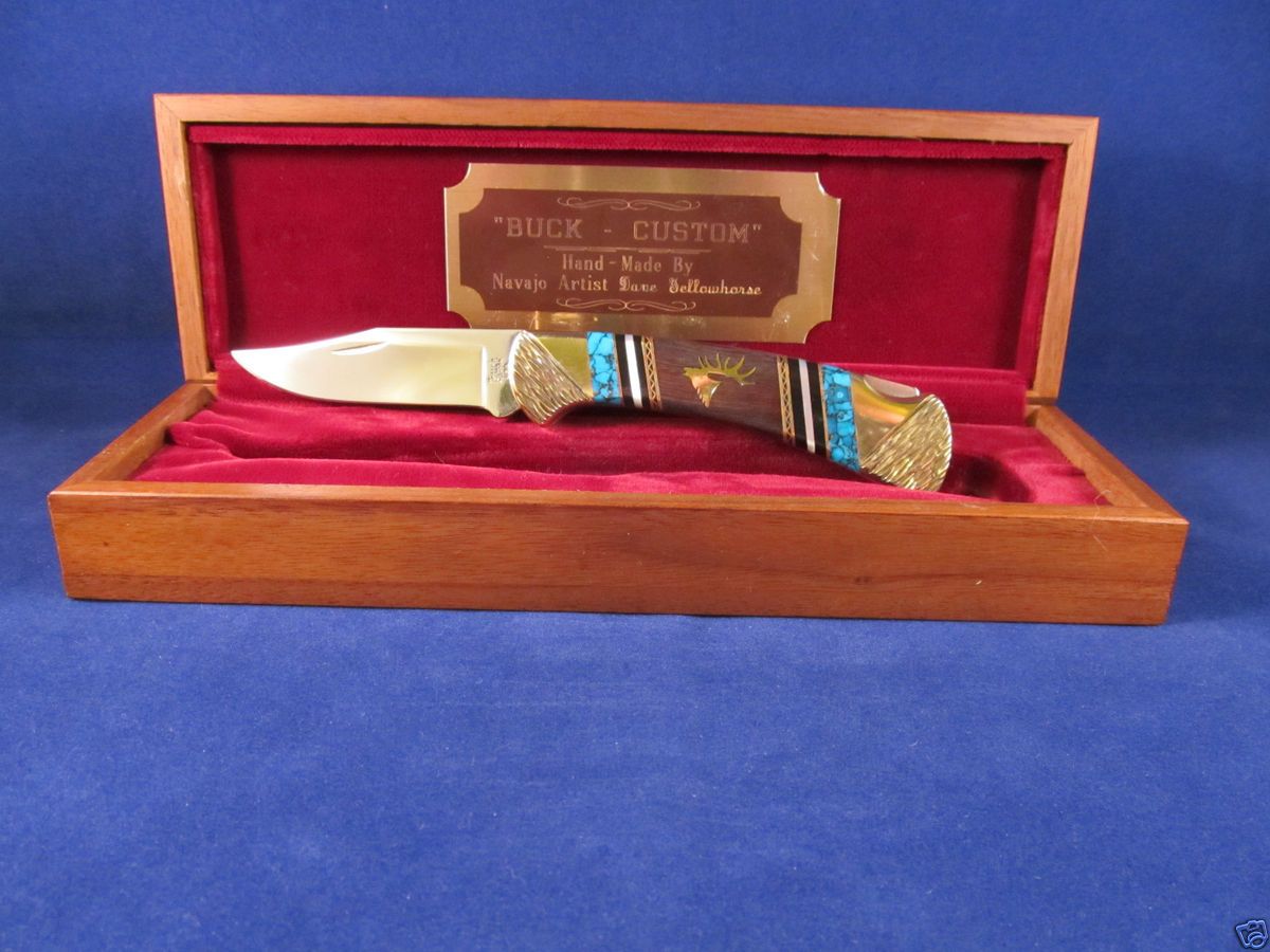 Buck David Yellowhorse 112 Custom Bugling Elk  Knife Vintage Edition