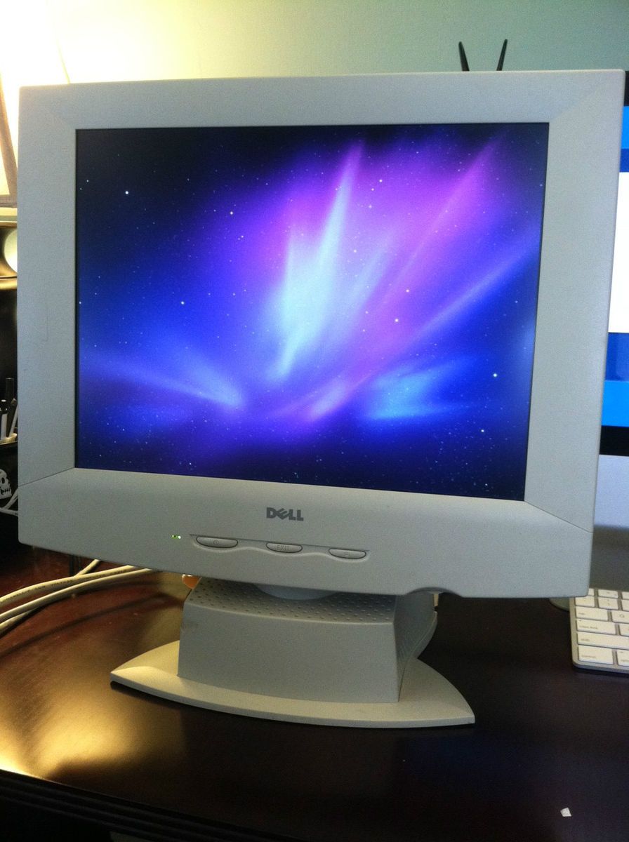 Dell 1500FP 15 LCD Monitor   White   Mac PC   Perfect Working