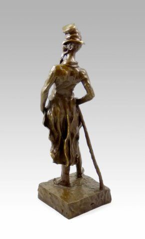 Art Nouveau Bronze Figure Ratapoil by Honore Daumier