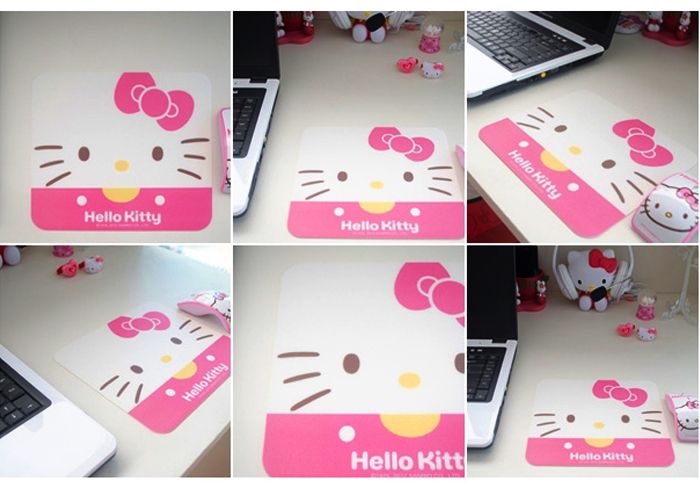 hello kitty PC Laptop Computer mouse mat mousepad_rectangle white